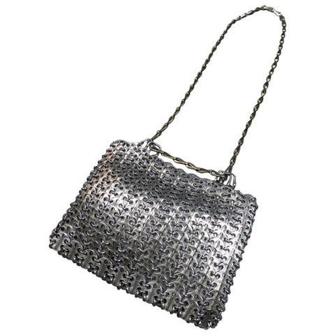 alt="paco rabanne retro futurism fashion chainmail bag - Escama Studio"