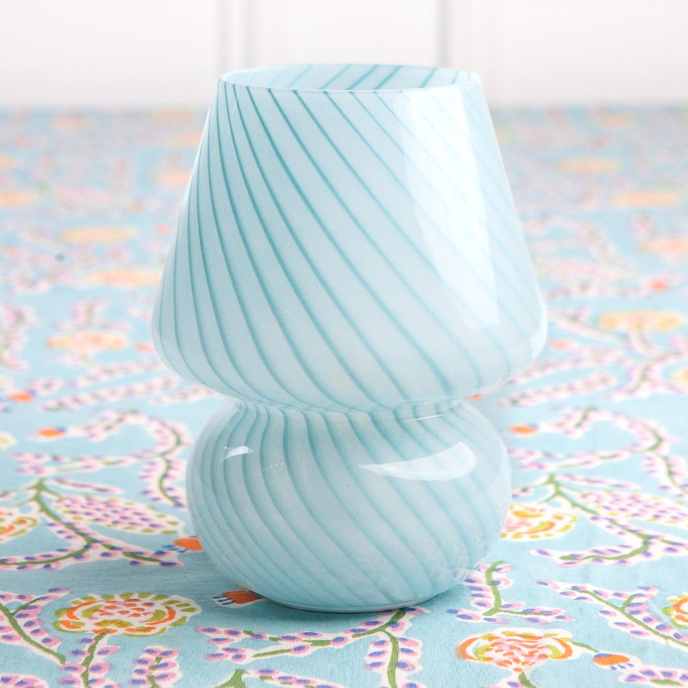 Light Blue Joyful Lamp