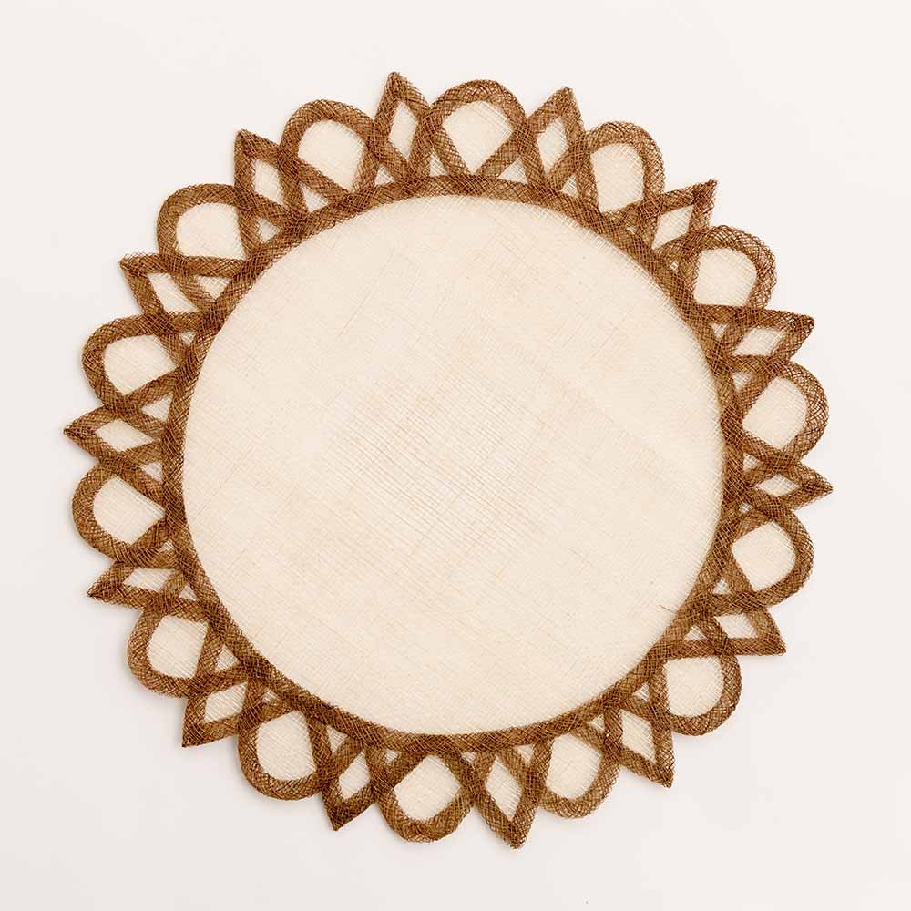 Marine heilig leven Brown Woven Round Exotic Placemats - Pomegranate Inc.