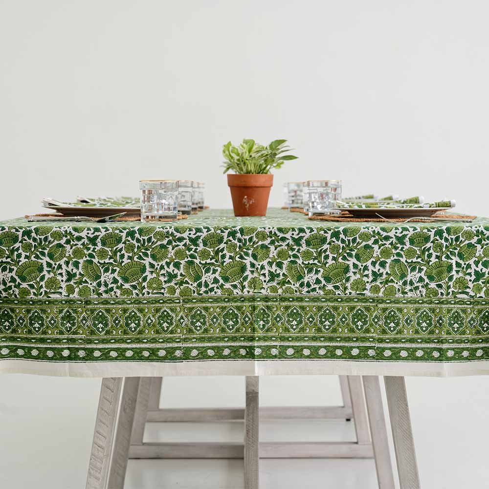 Bliss table napkin Hand block printed cotton wild flowers – remind