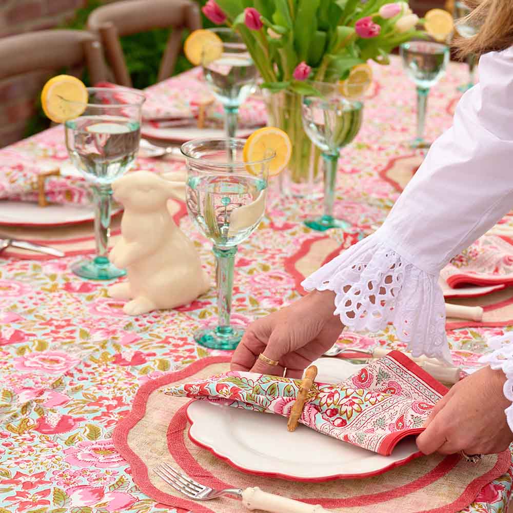 set of 4 organic dainty flower cloth napkins — Hearth and Harrowset of 4  organic dainty flower cloth napkins