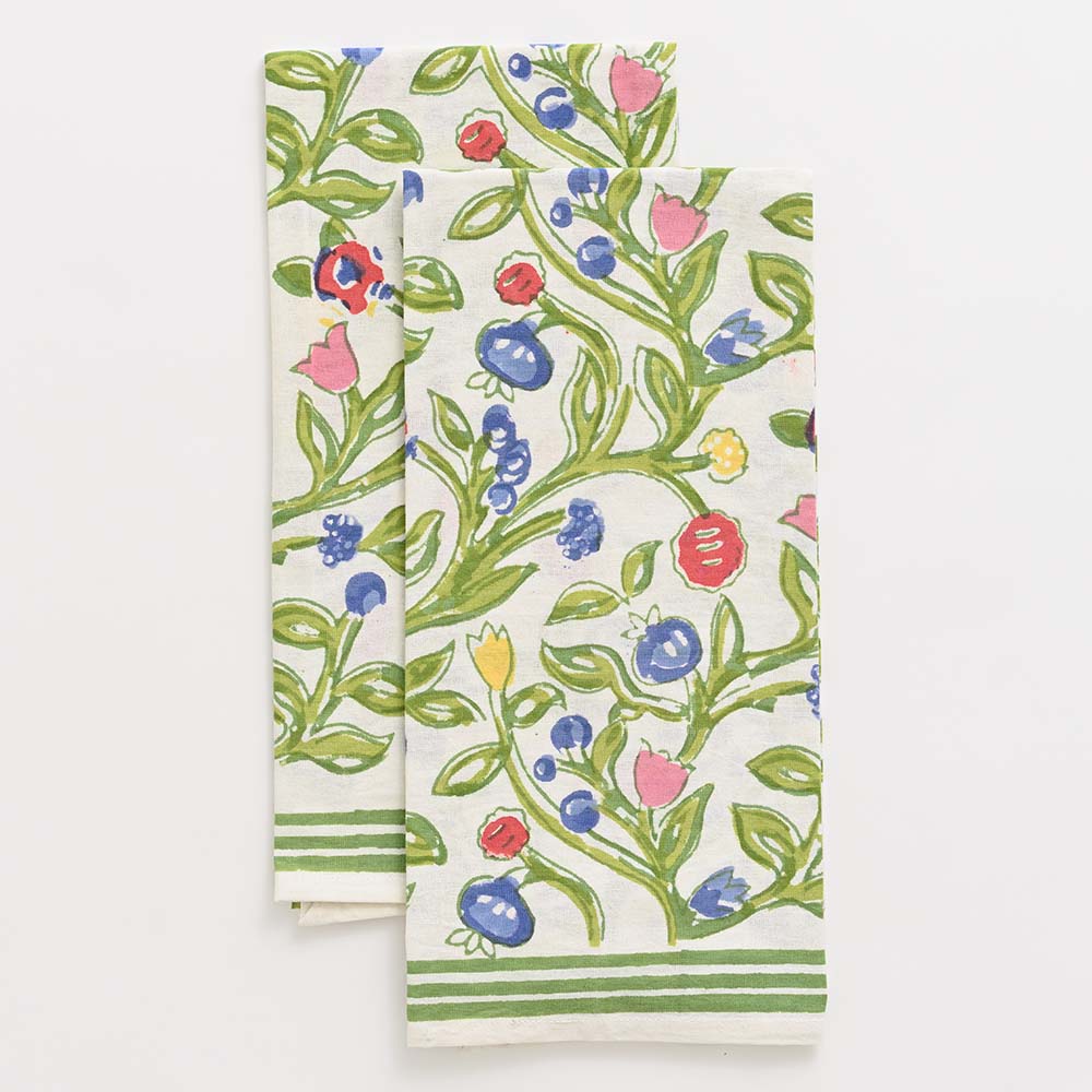 Emma Red & Green Tea Towels