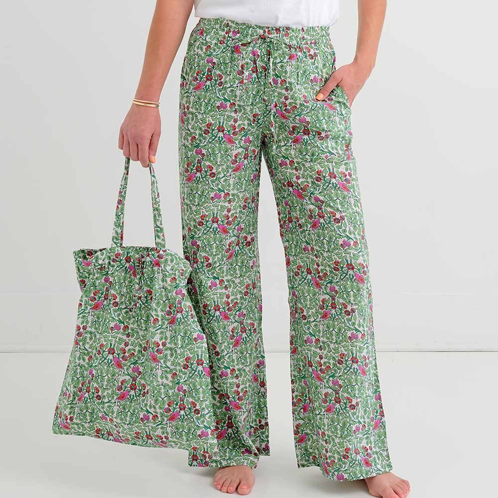 Pajama Pants, Botanical Paisley Pink