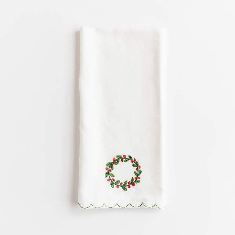 Embroidered tea towels cute flower truck