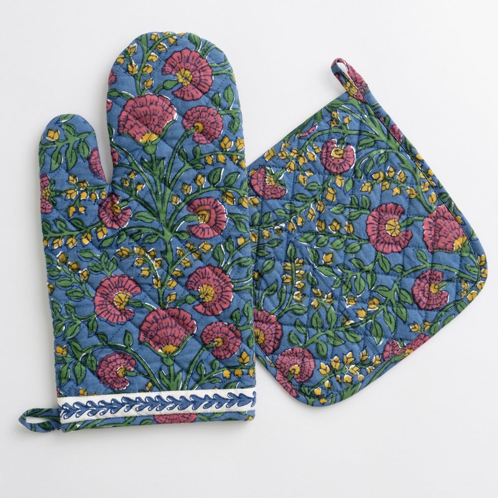 Boho Green Daisy Flower Oven Mitts Pot Holders | Matching Retro Boho  Sunflower Floral Kitchen Accessories