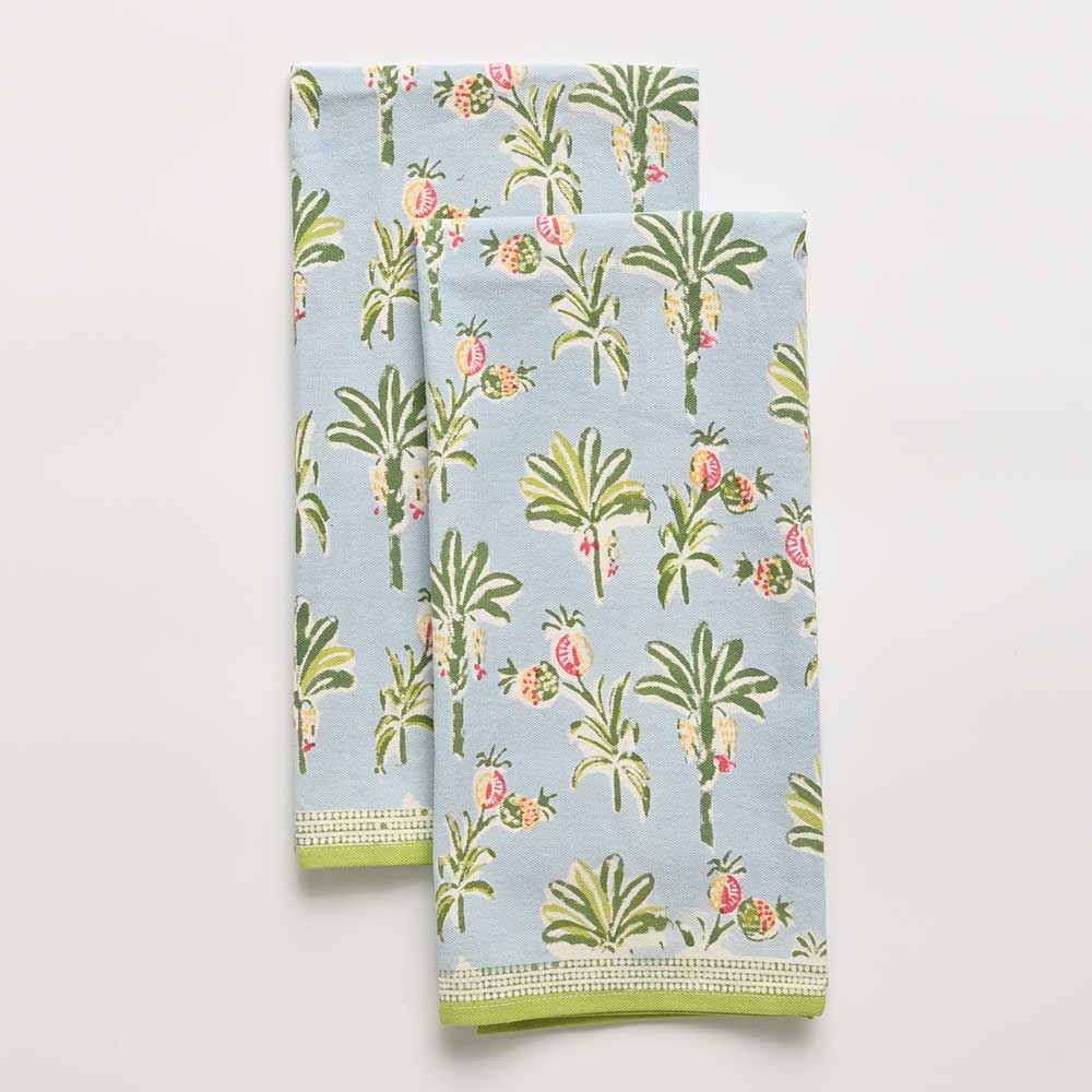 Pom Bells Green Tea Towels