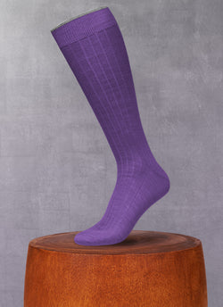 Softest Heather Merino Long Sock in Amethyst