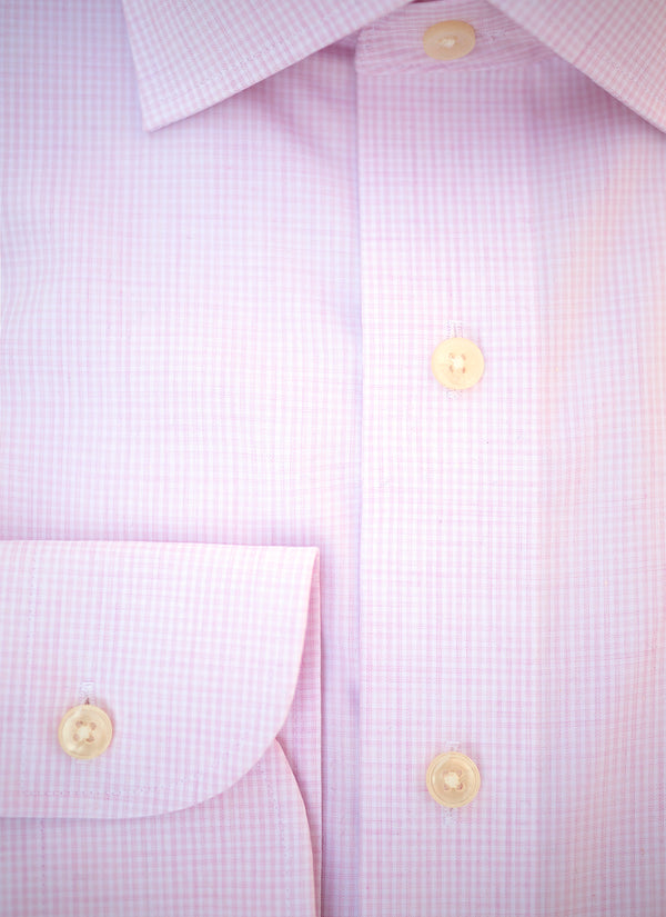 Liam in Textured Uomo – Lorenzo Pink Shirt