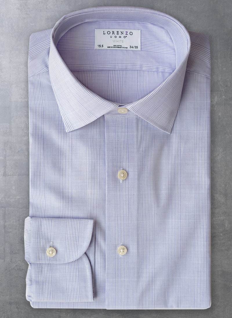 Liam in Purple Plaid Men's Dress Shirt in 100% Cotton – Lorenzo Uomo