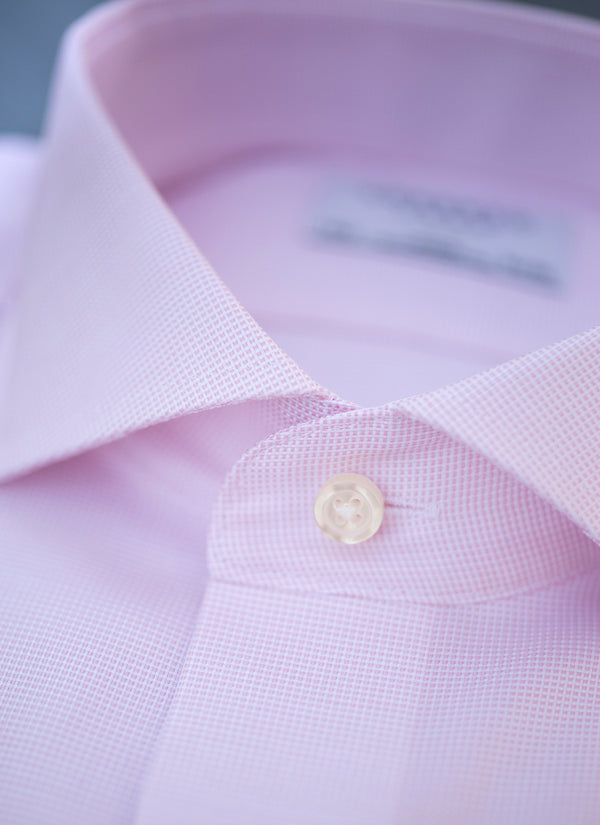 Textured Lorenzo Shirt – in Liam Pink Uomo
