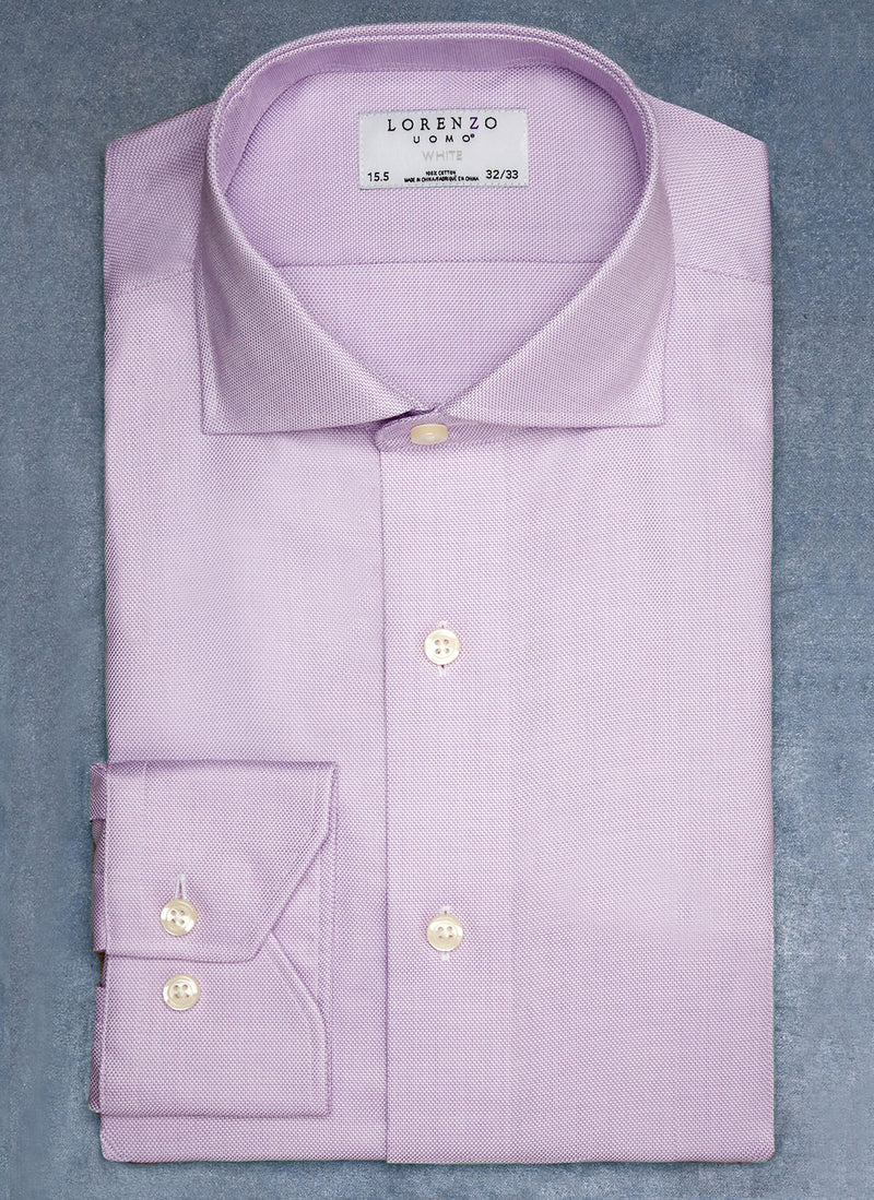 Liam in Textured Purple Shirt – Lorenzo Uomo