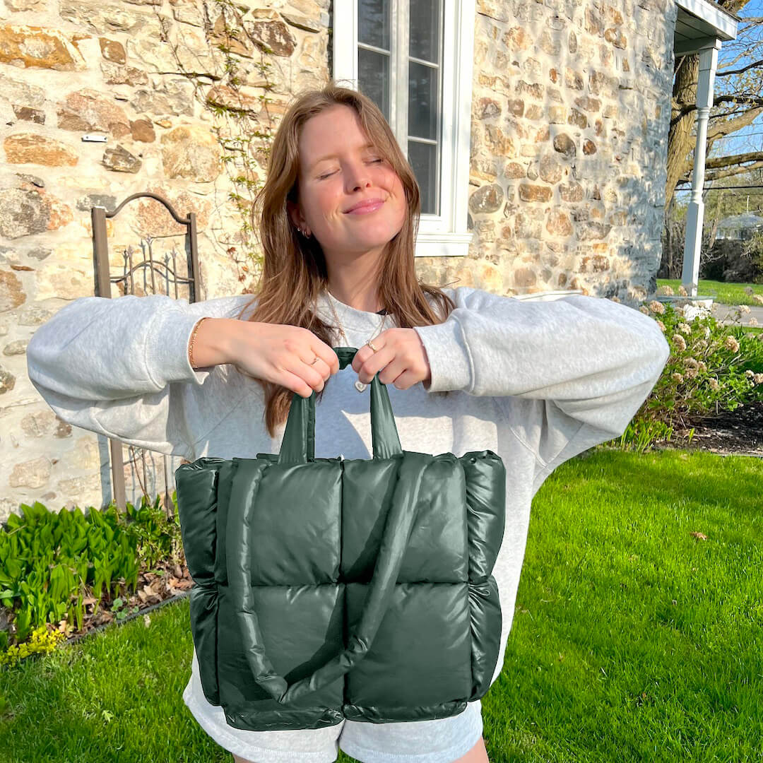 Quilted Puffer Tote Bag