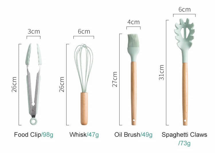 Silicone Utensils Kitchen Cooking Set