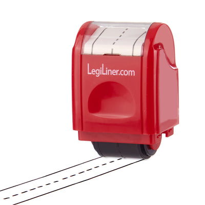 LEGILINER 1/2” (12.5mm) Dashed Handwriting Line, Rolling Self-Inking Stamp  New