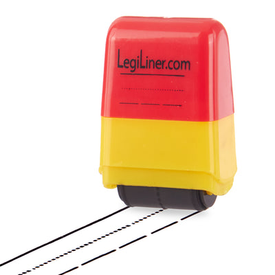 LegiLiner Self Inking Teacher Stamp-3/8 inch Dashed Handwriting Lines Roller Stamp