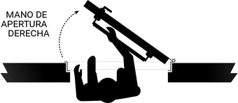 Mano apertura derecha puerta cortafuegos