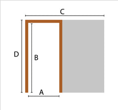 Esquema de hueco de puerta para casoneto