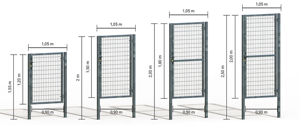 Medidas de puerta galvanizada de una hoja Premium Securfix