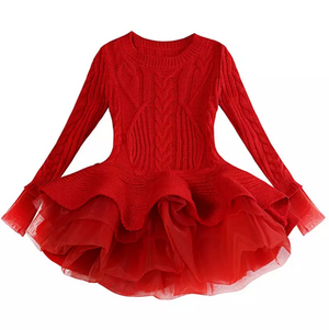 toddler red sweater dress