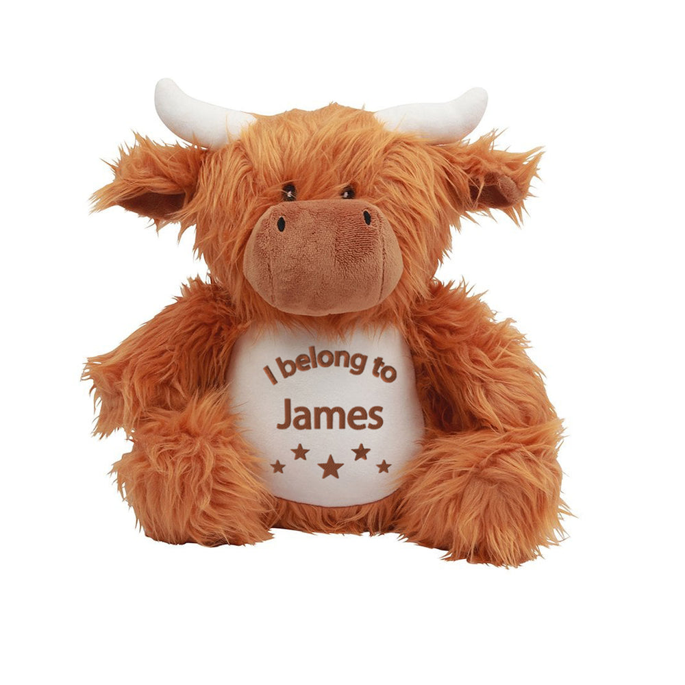 highland cow dog toy