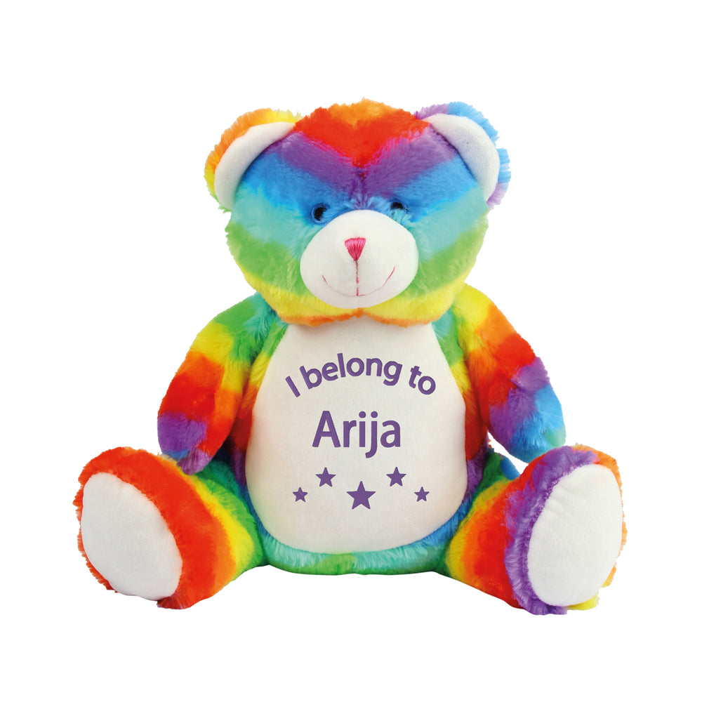 rainbow stuffed bear
