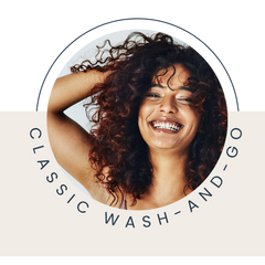 Classic wash and go curly hairstyle