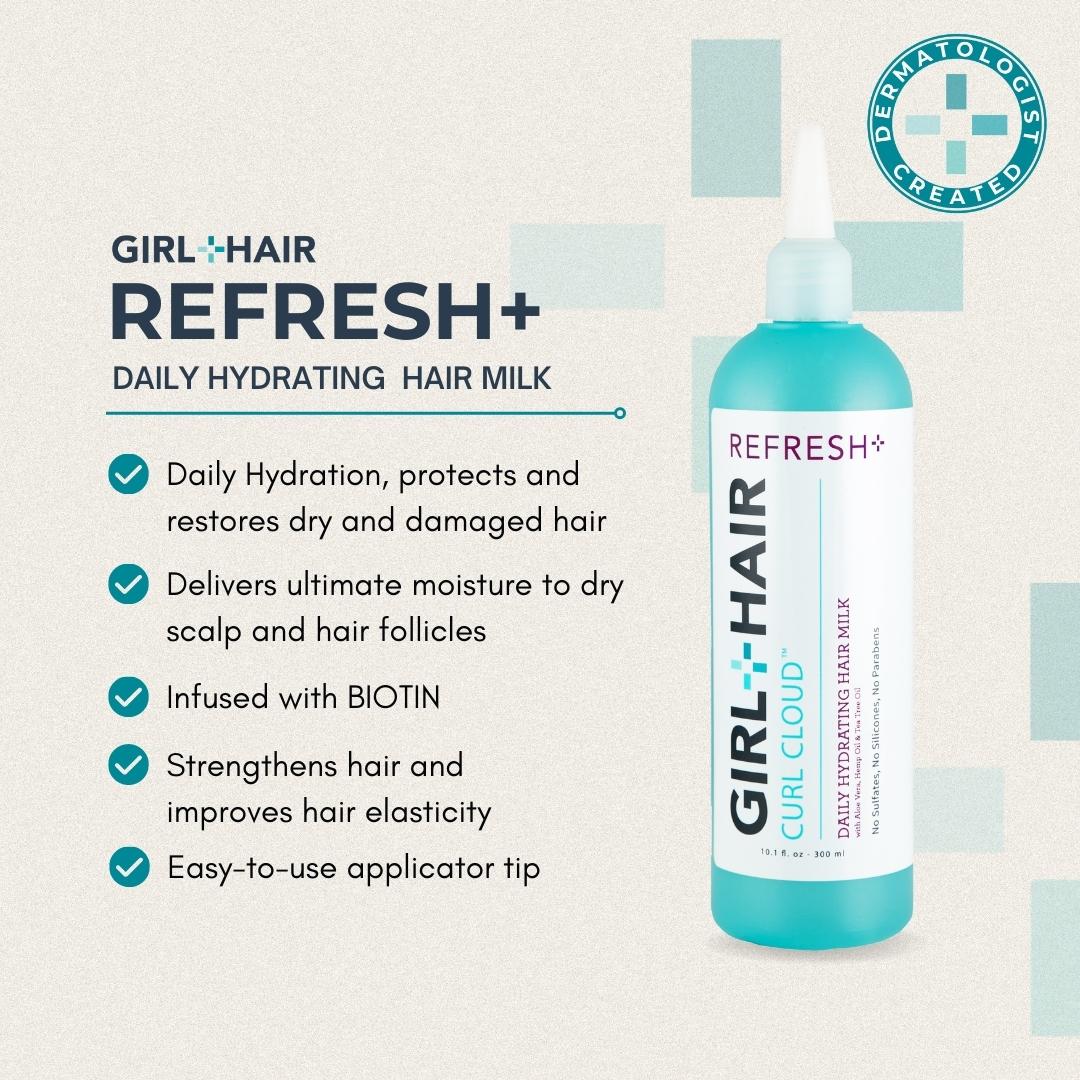 Aloe Vera Hydrating Hair Milk - Moisturizing Leave-in Conditioner for All Hair Types | GIRL+HAIR