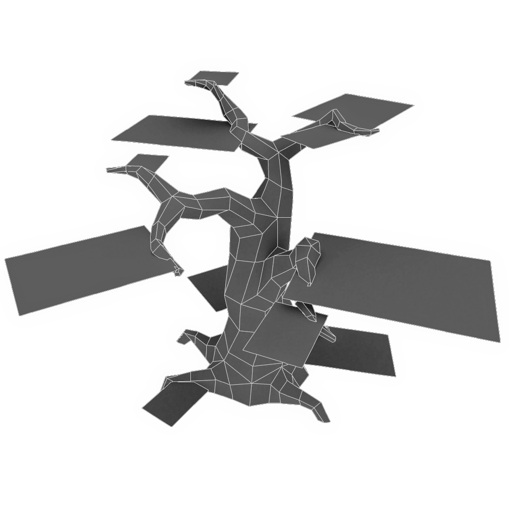 Tree, Log and Stump 3D Props - Bitgem