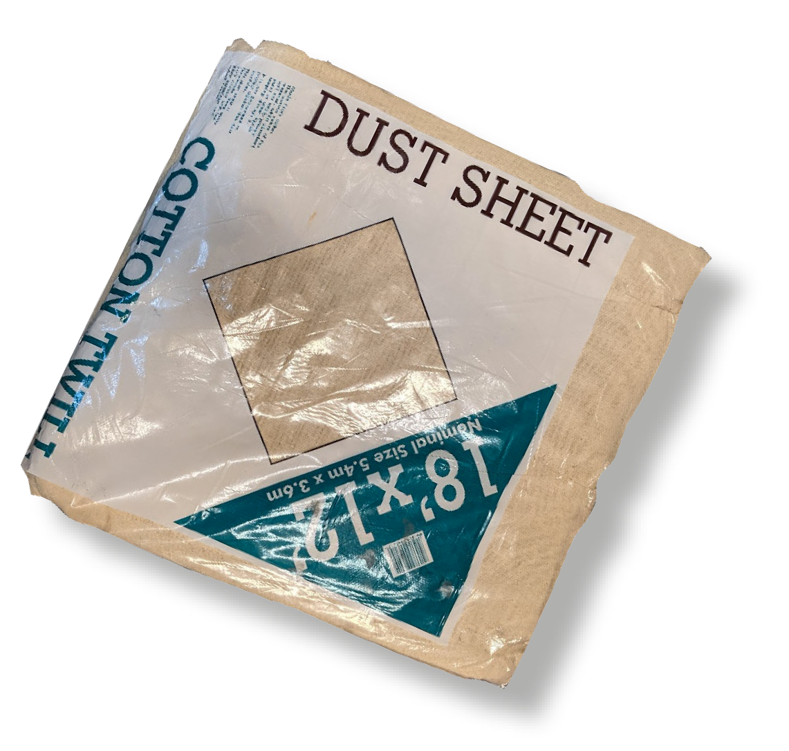 COTTON TWILL DUST SHEETS - 12FT x 9FT ***MADE FROM RECYCLED COTTON***