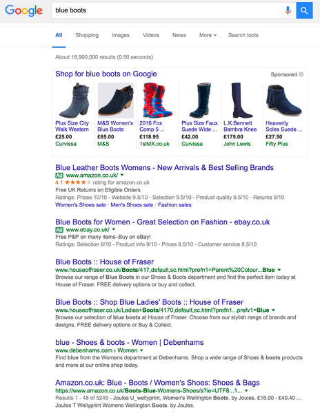 Blue Boots Search Results