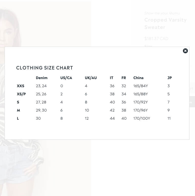 How To Add Size Chart In Shopify