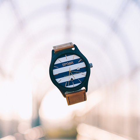 SPGBK Blue + Gold Wood Watch - The Best Minimalist Watch of 2015