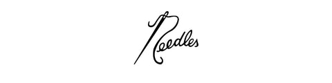 Needles brand logo b&w