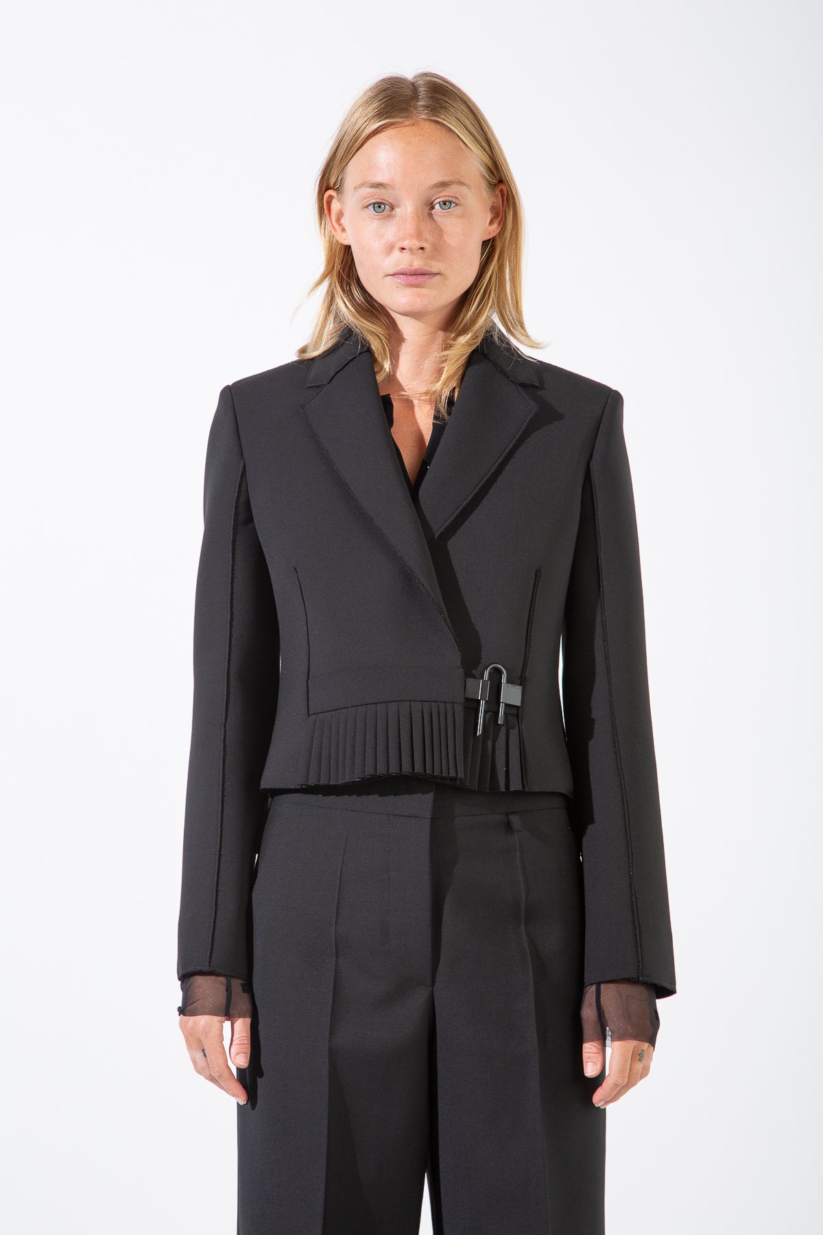 GIVENCHY | CROP JACKET WITH PLEATS – MAXFIELD LA