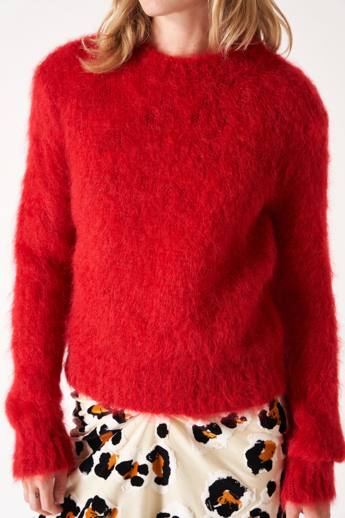 MARNI | MOHAIR WOOL-BLEND CREWNECK SWEATER – MAXFIELD LA