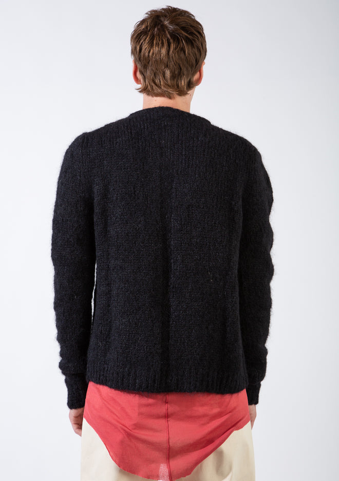 RICK OWENS | BIKER ROUND NECK SWEATER