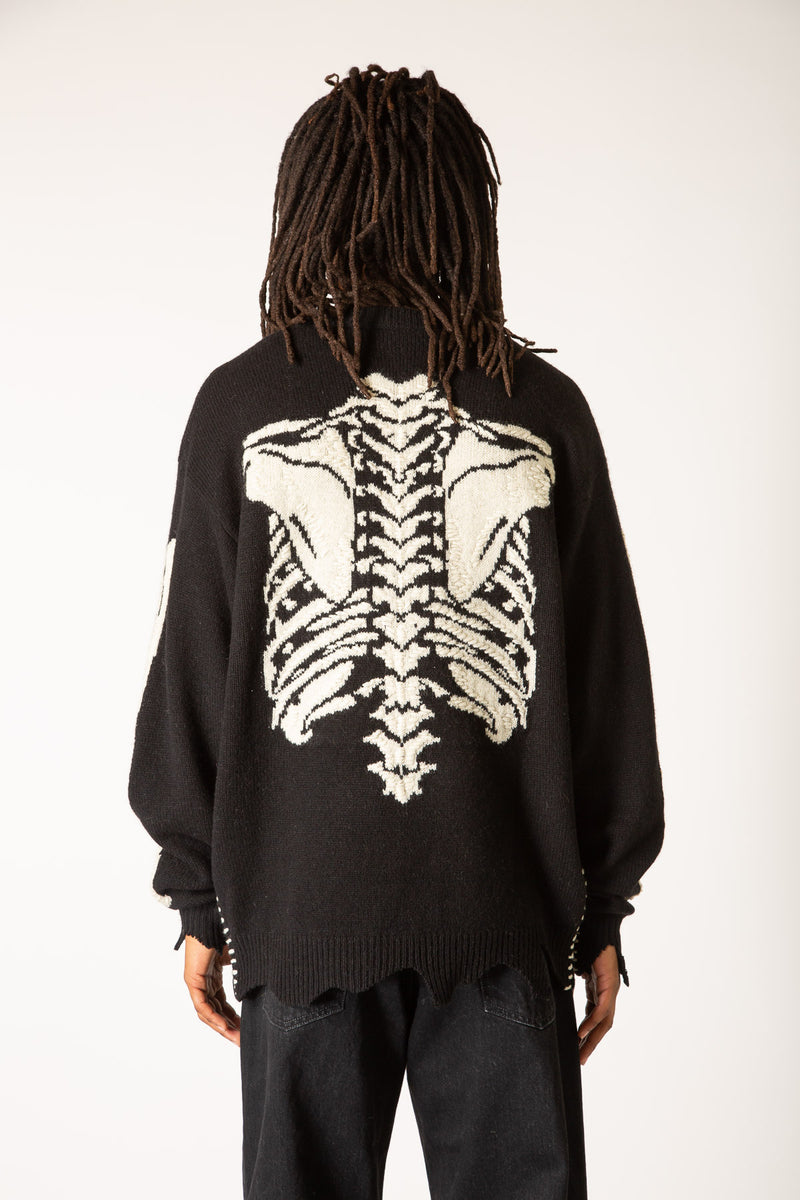 saint michael x VLONE KNIT BONE ブラック-