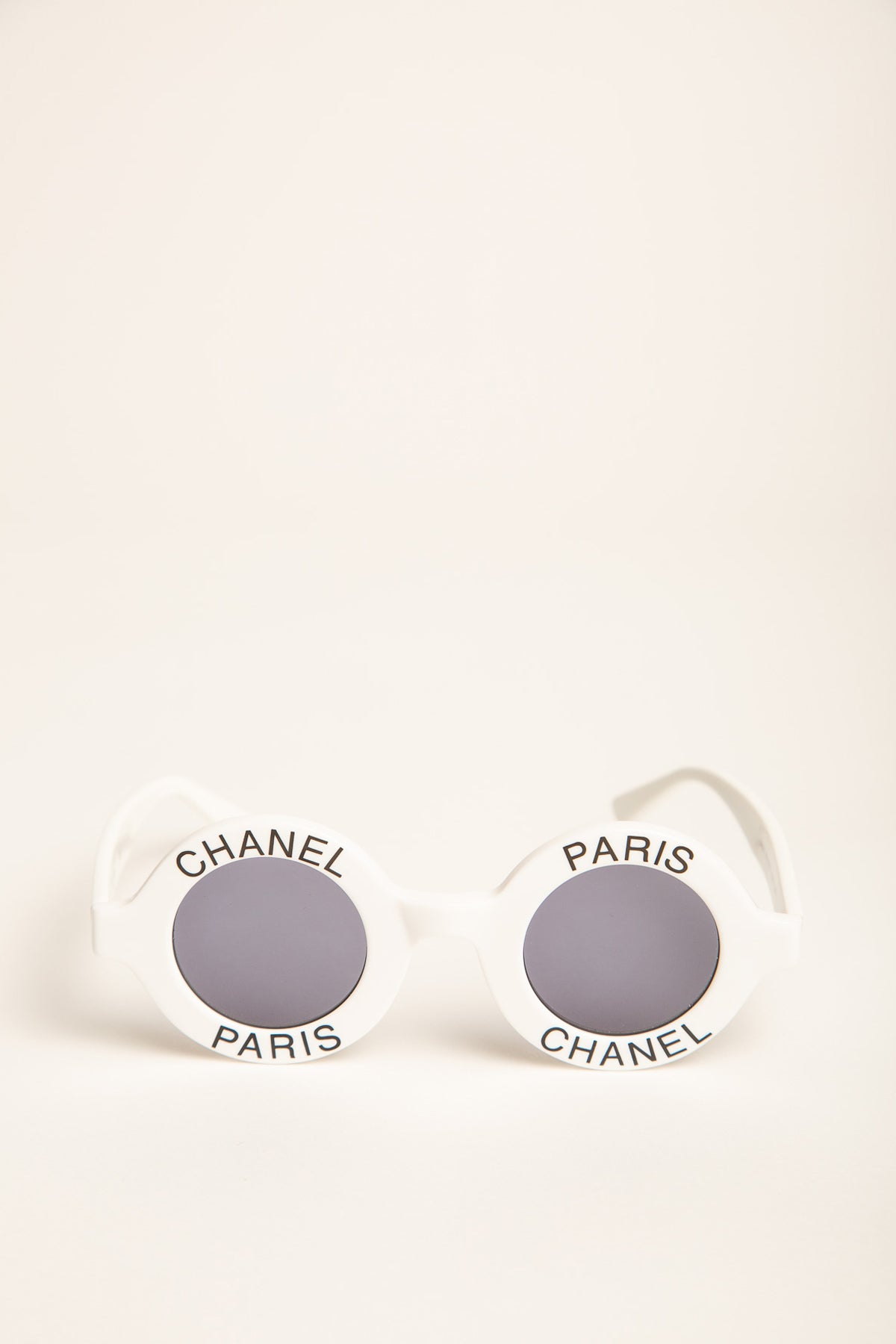 Vintage 90's CHANEL CC Logos and LETTERS Mirror Lens Purple