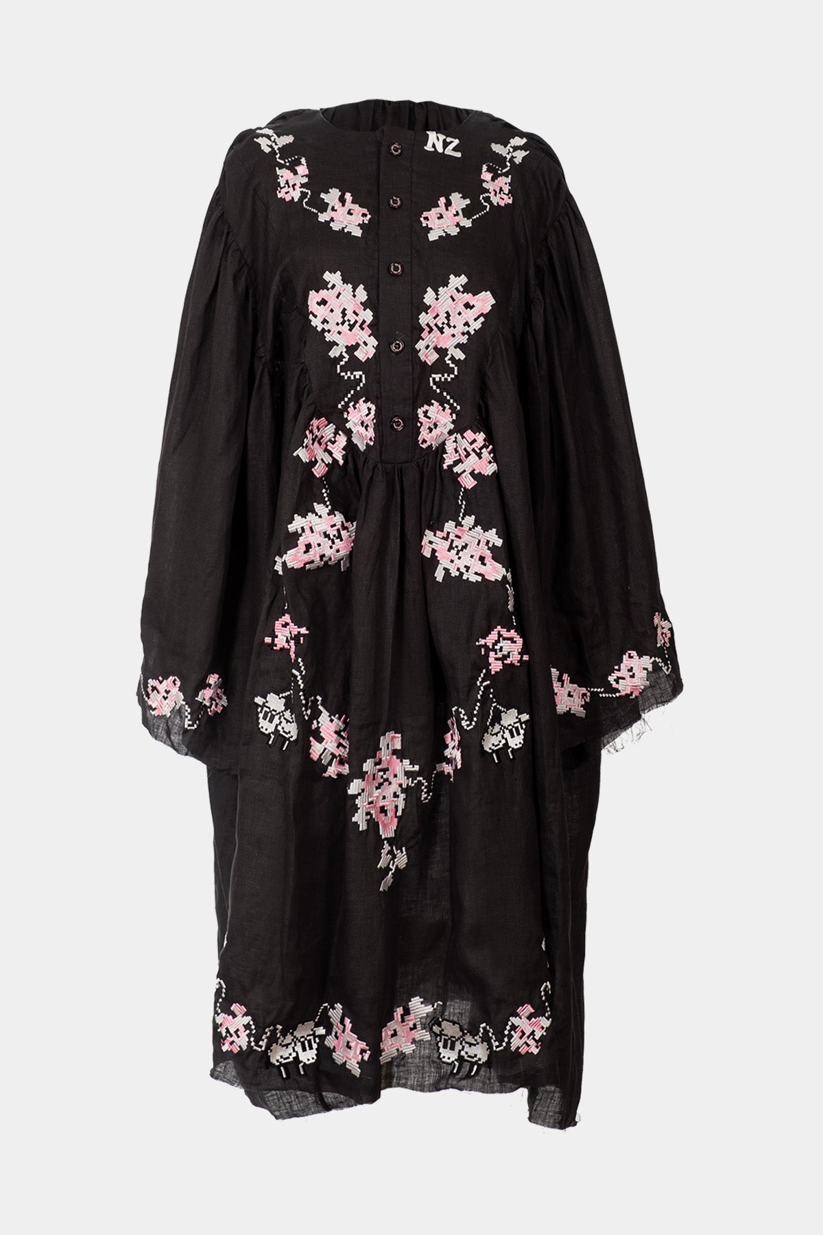 NATASHA ZINKO | LINEN EMBROIDERED MAXI DRESS – MAXFIELD LA