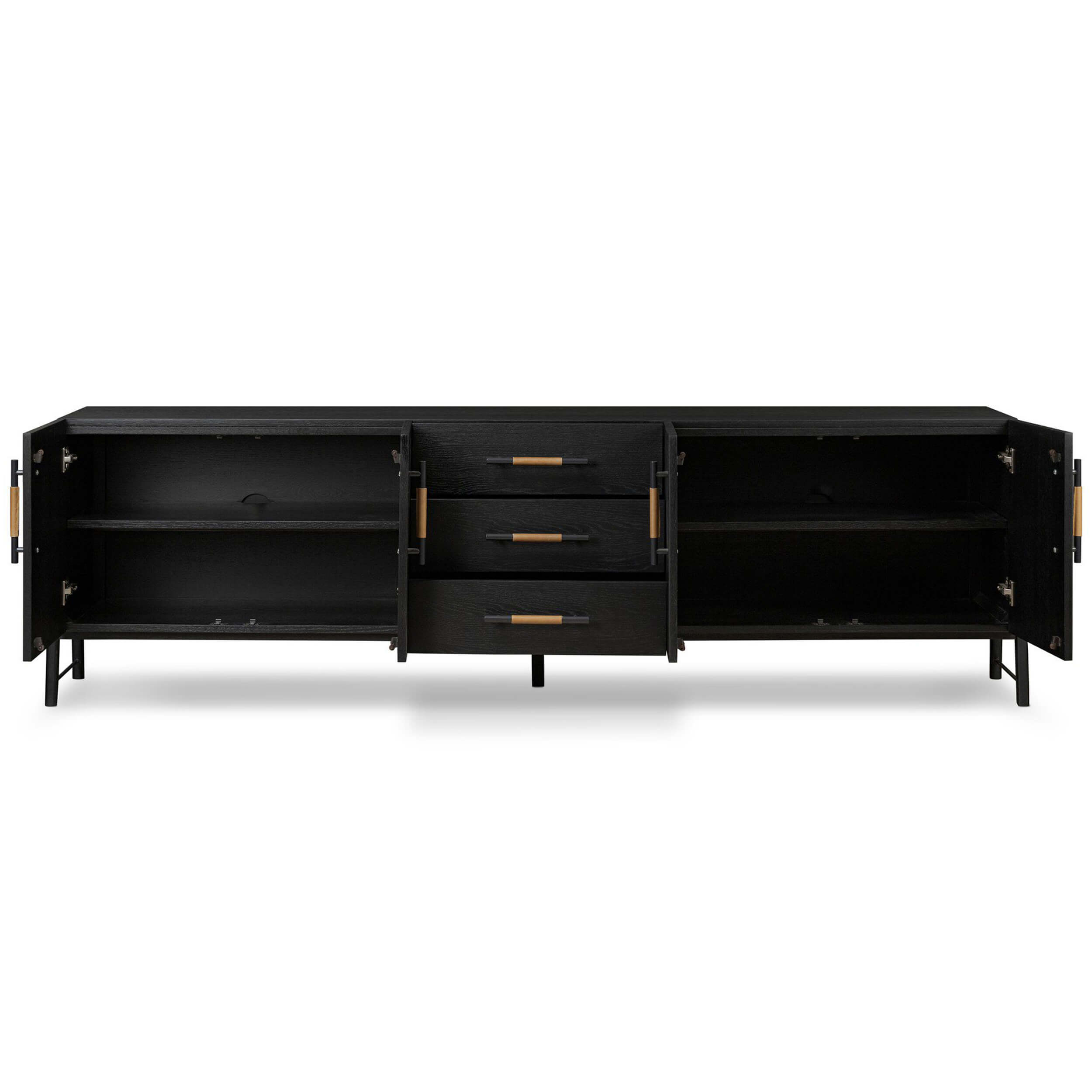 Rosedale Media Console, Ebony Oak by Four Hands - Image 4
