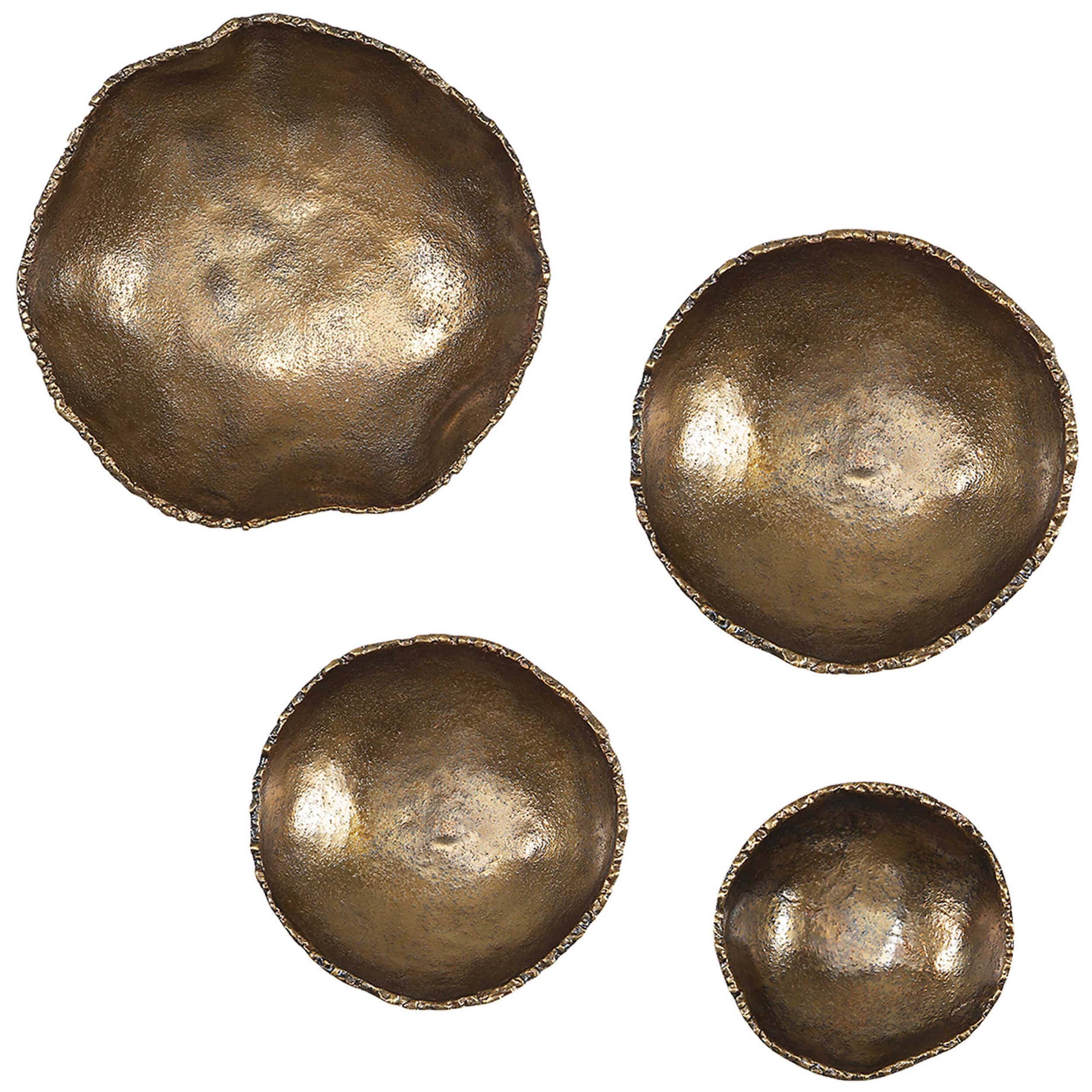 Image of Lucky Coins Wall Decor, Brass, Set of 4