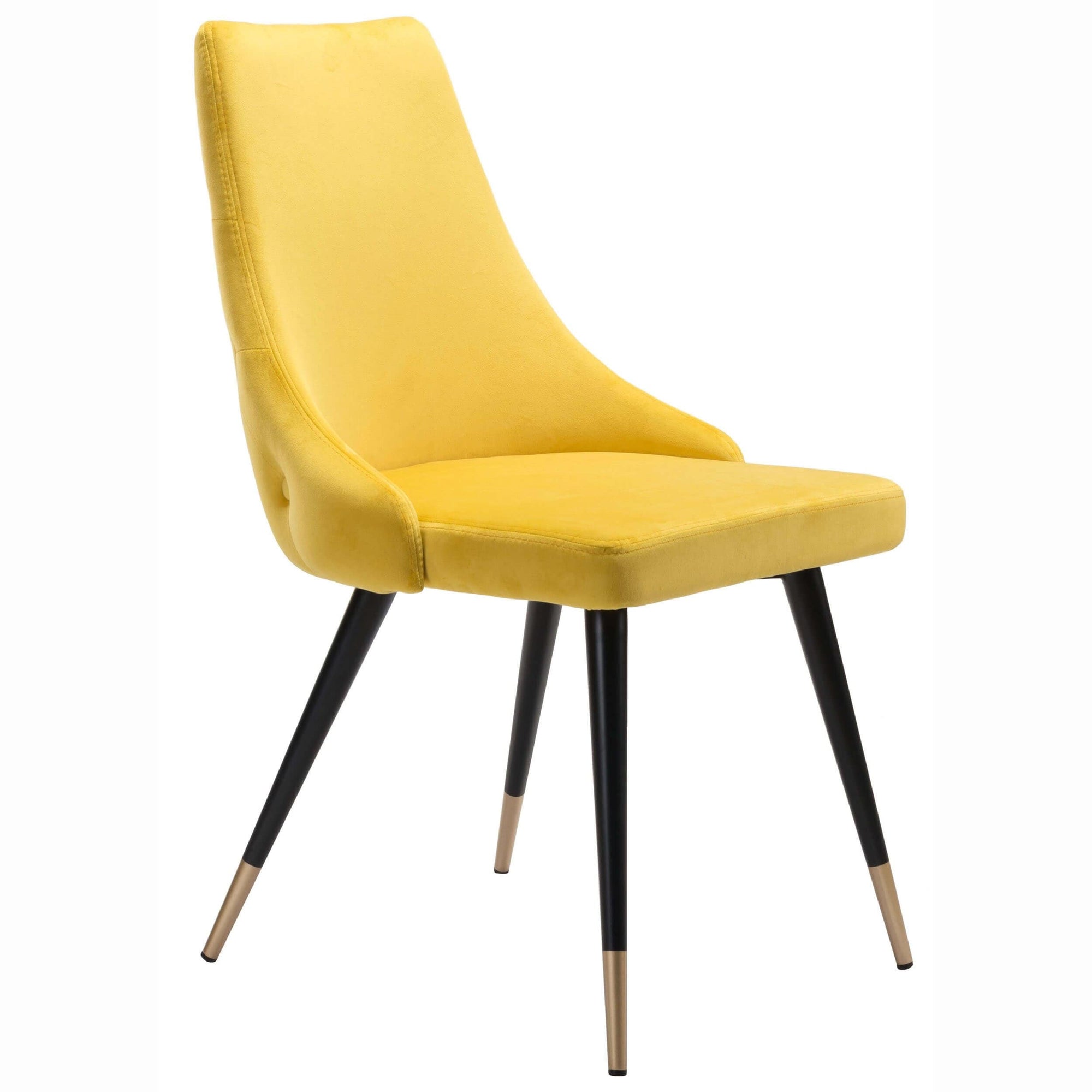 piccolo dining chair yellow set of 2 – high fashion home