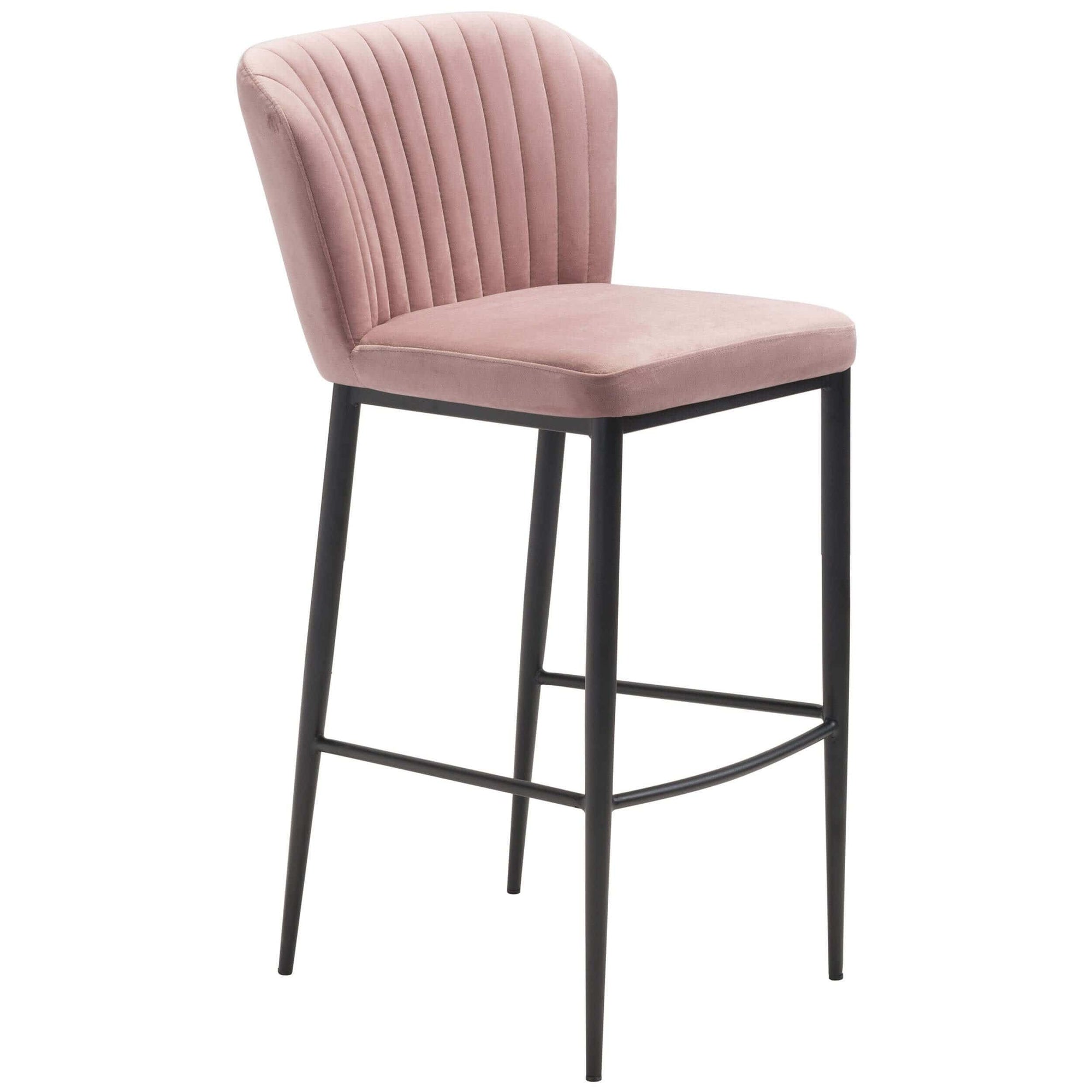 pink high stool chair