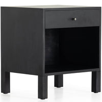 Isador Nightstand, Black Wash Poplar-Furniture - Bedroom-High Fashion Home