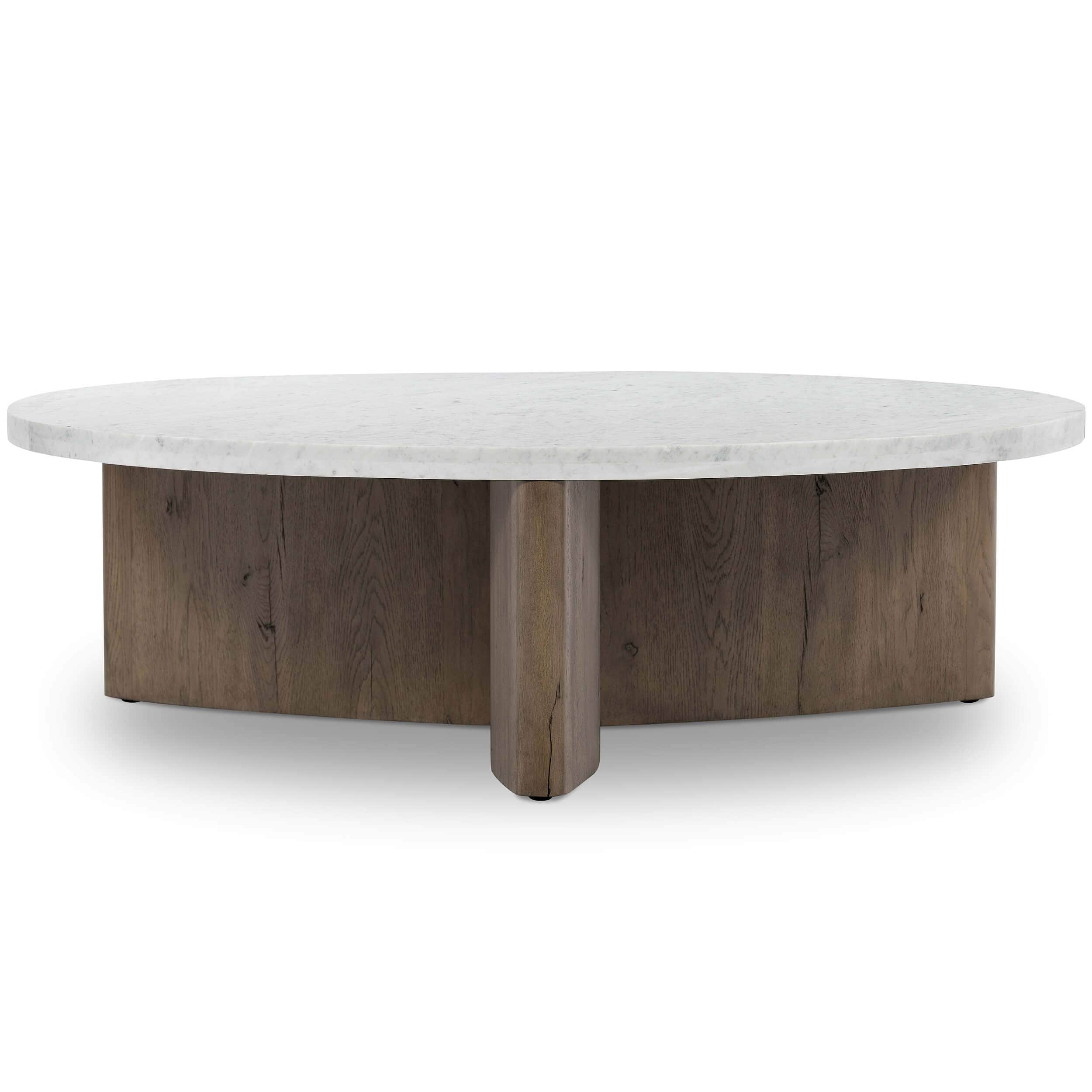 Image of Toli Coffee Table, Italian White/Rustic Grey