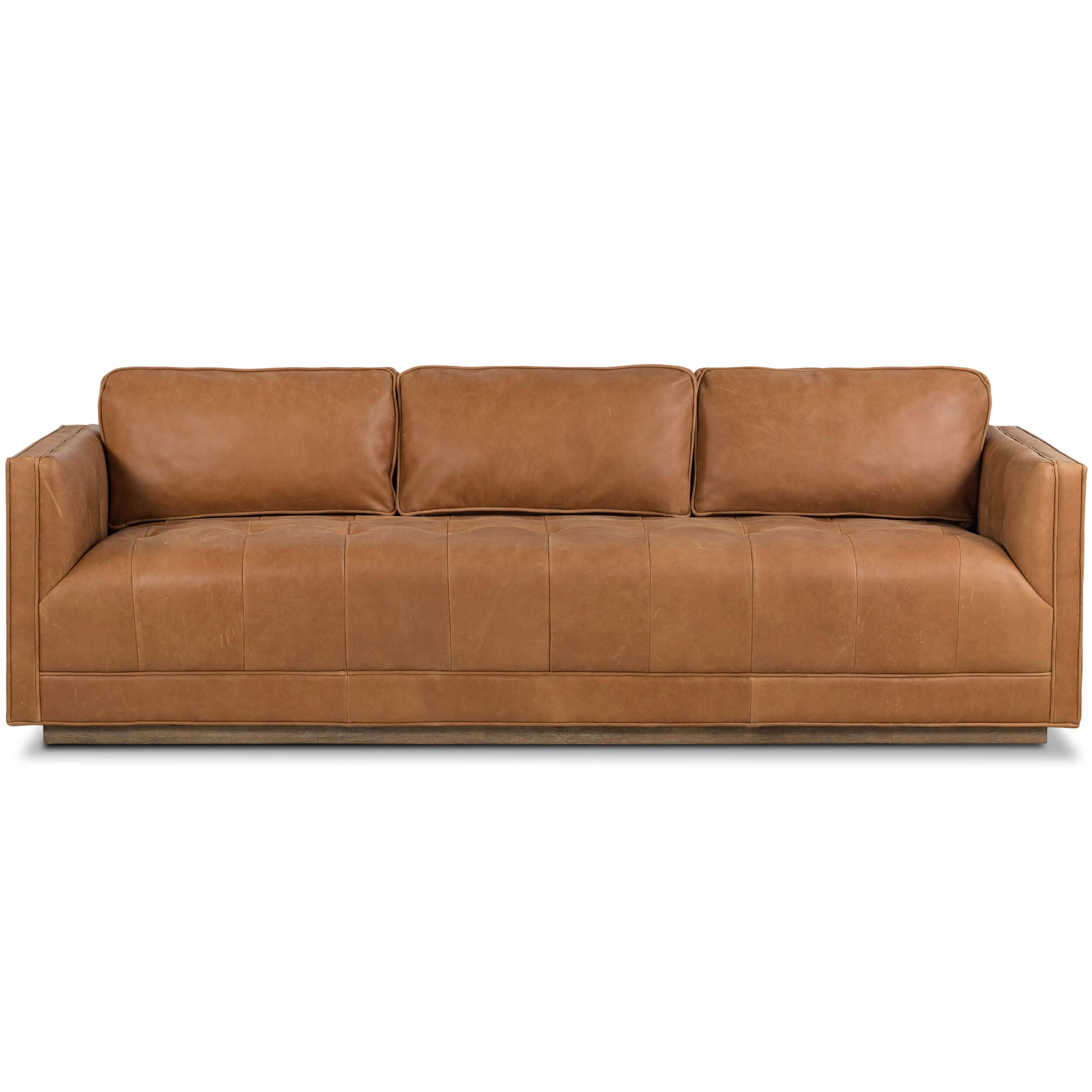Image of Kiera Leather Sofa, Palermo Cognac