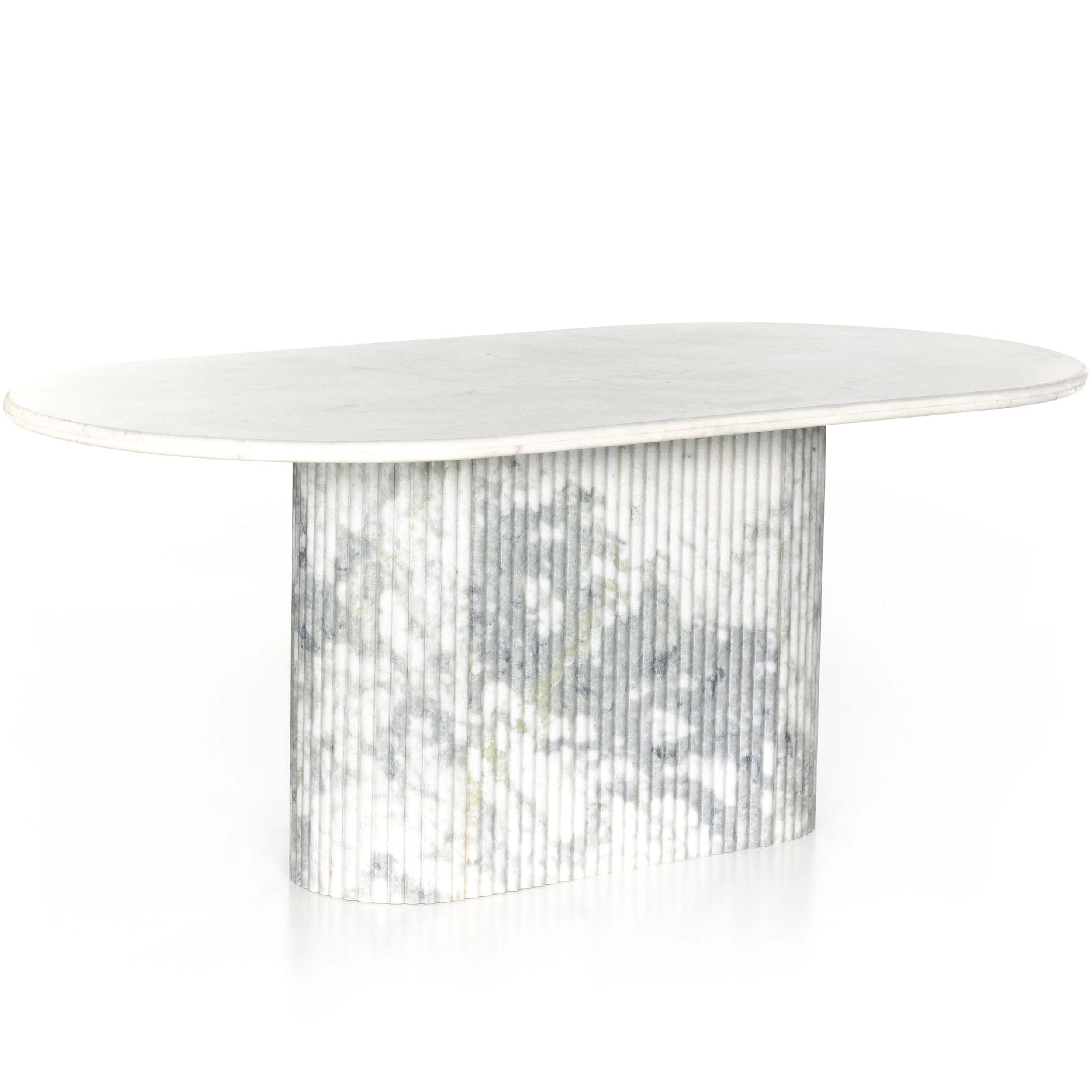 Image of Oranda Dining Table, White Marble
