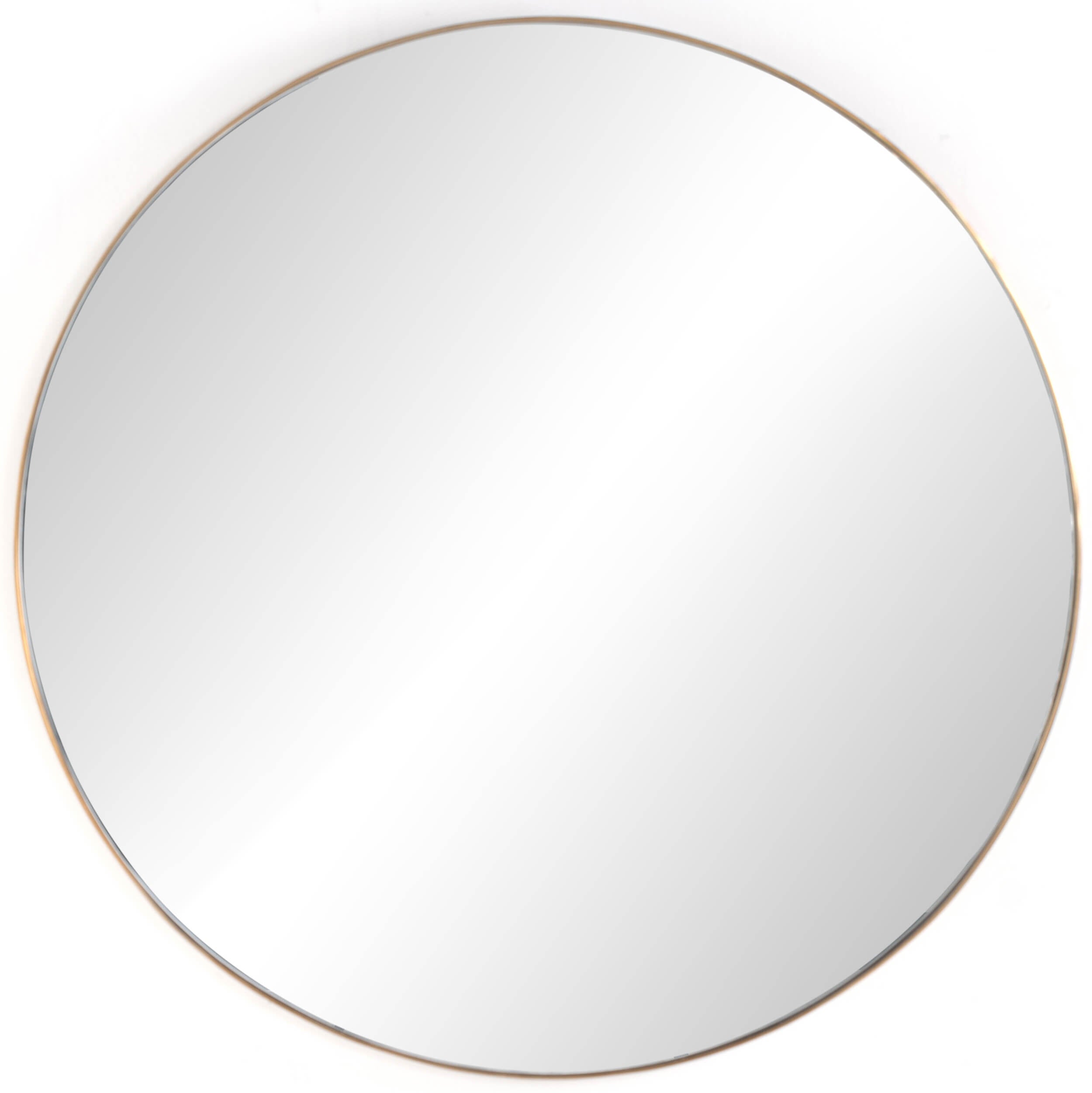 Image of Georgina Round Mirror, Polished Brass