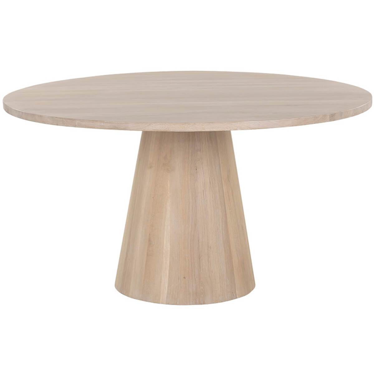 Image of Elina Round Dining Table, Light Oak