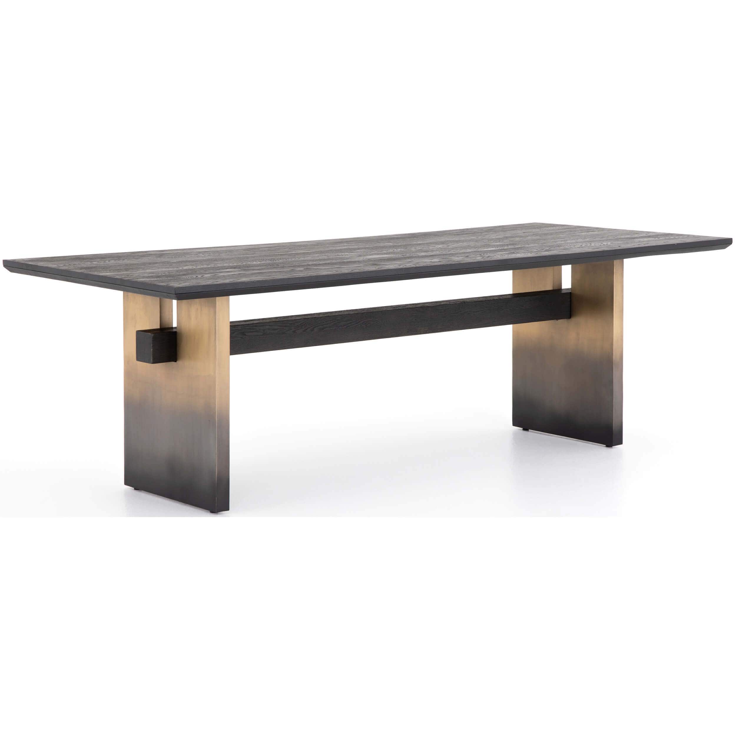 Image of Brennan Dining Table, Worn Black Oak